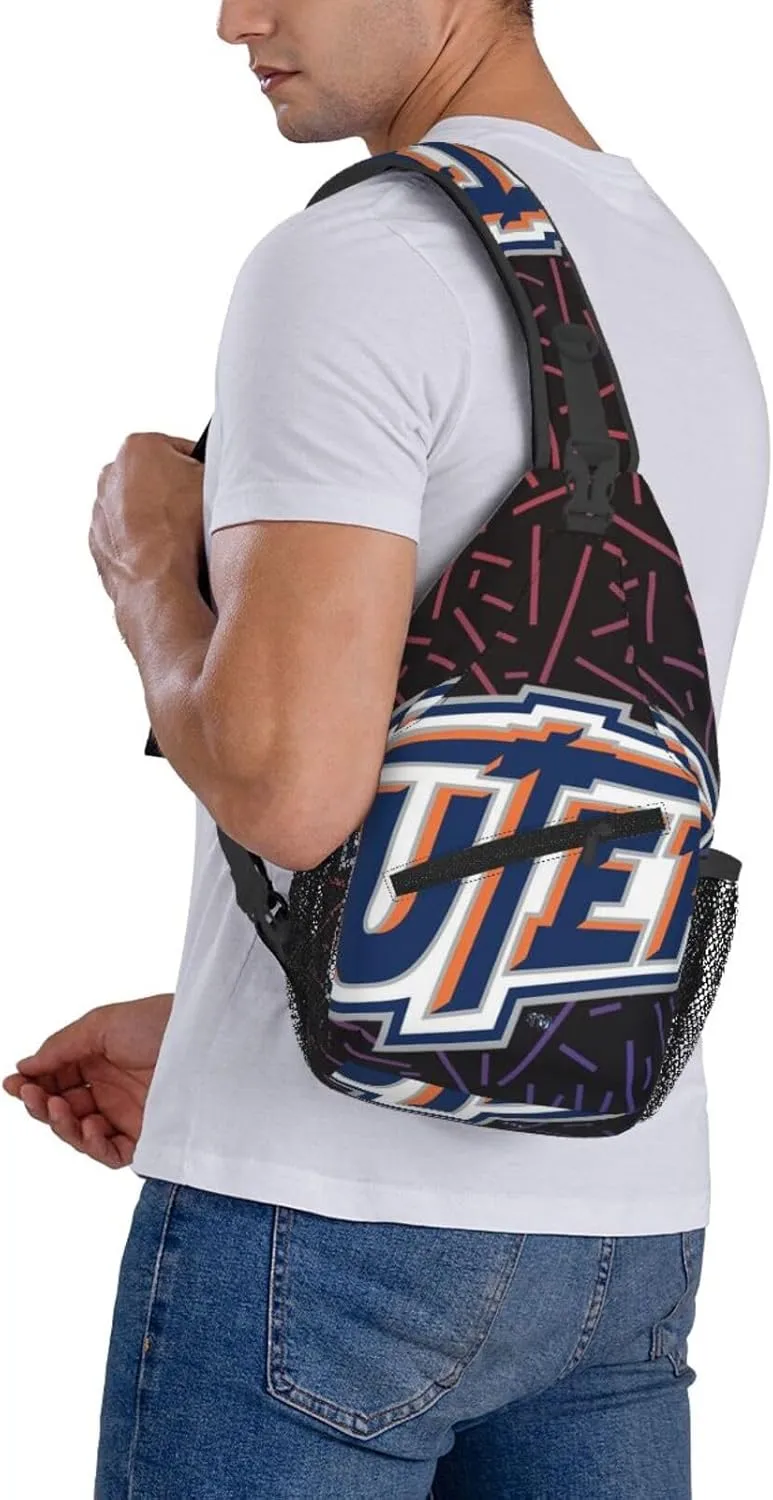 Utep Miners Crossbody For Men Women Sling Chest Bag Shoulder Bag Lightweight One Strap Backpack Multipurpose Travel Hiking Daypack