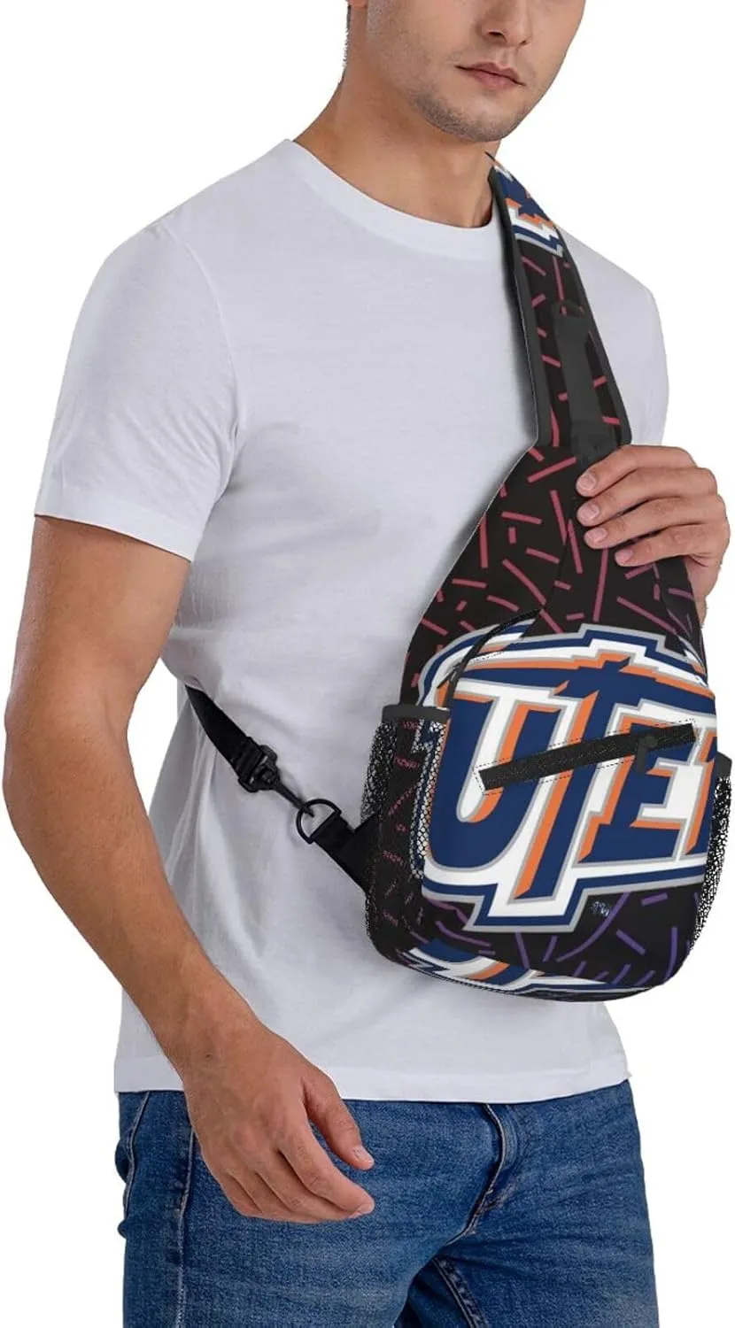 Utep Miners Crossbody For Men Women Sling Chest Bag Shoulder Bag Lightweight One Strap Backpack Multipurpose Travel Hiking Daypack