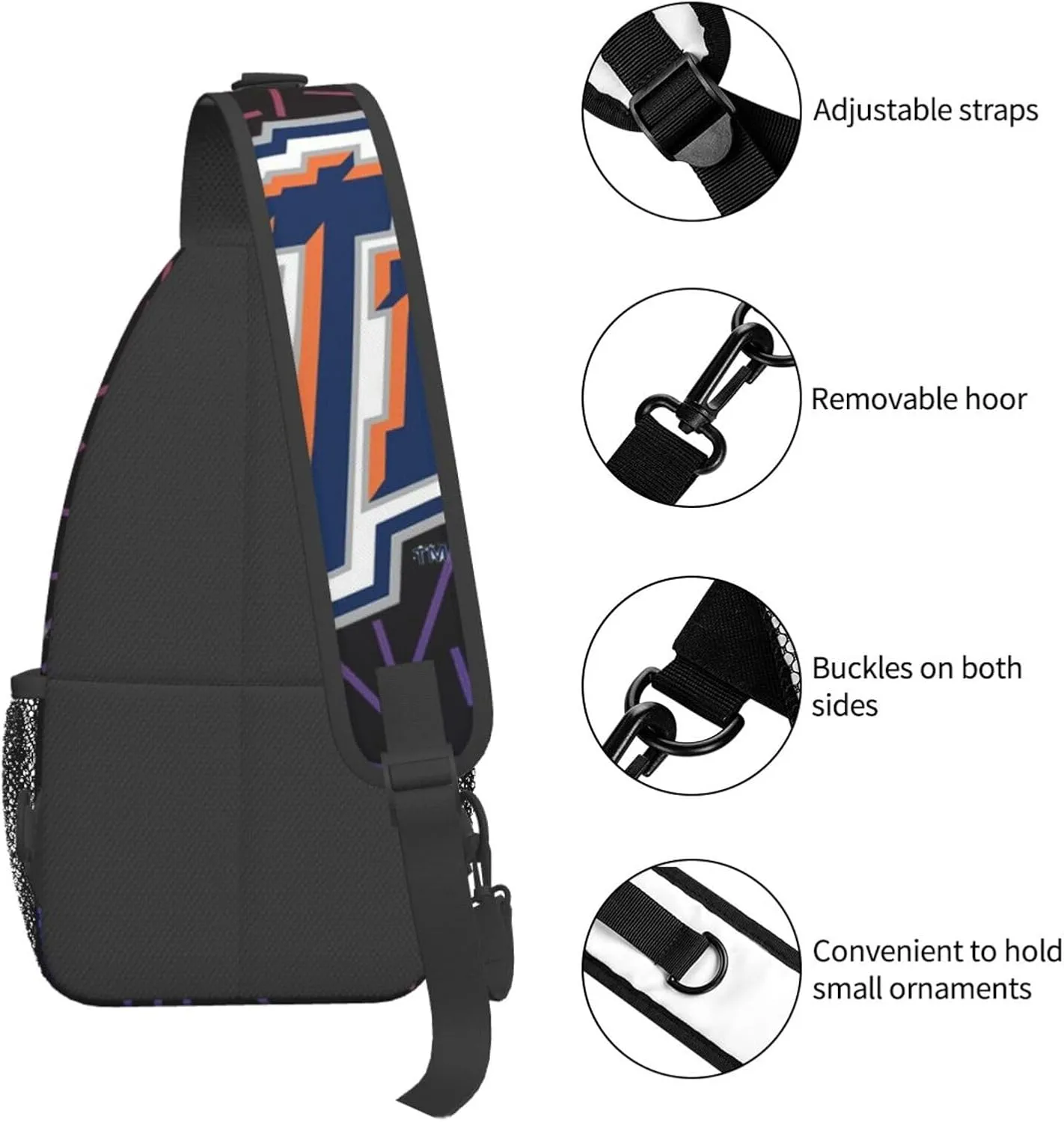 Utep Miners Crossbody For Men Women Sling Chest Bag Shoulder Bag Lightweight One Strap Backpack Multipurpose Travel Hiking Daypack