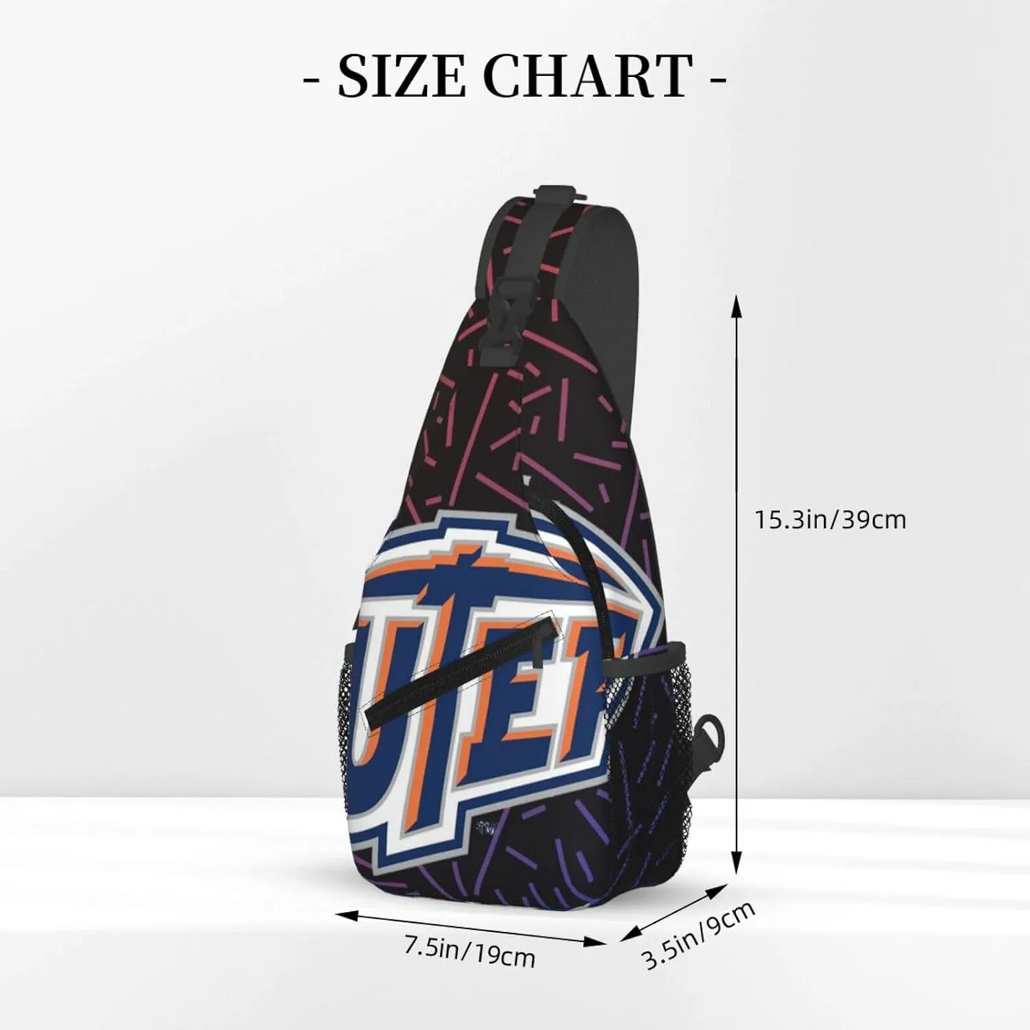 Utep Miners Crossbody For Men Women Sling Chest Bag Shoulder Bag Lightweight One Strap Backpack Multipurpose Travel Hiking Daypack