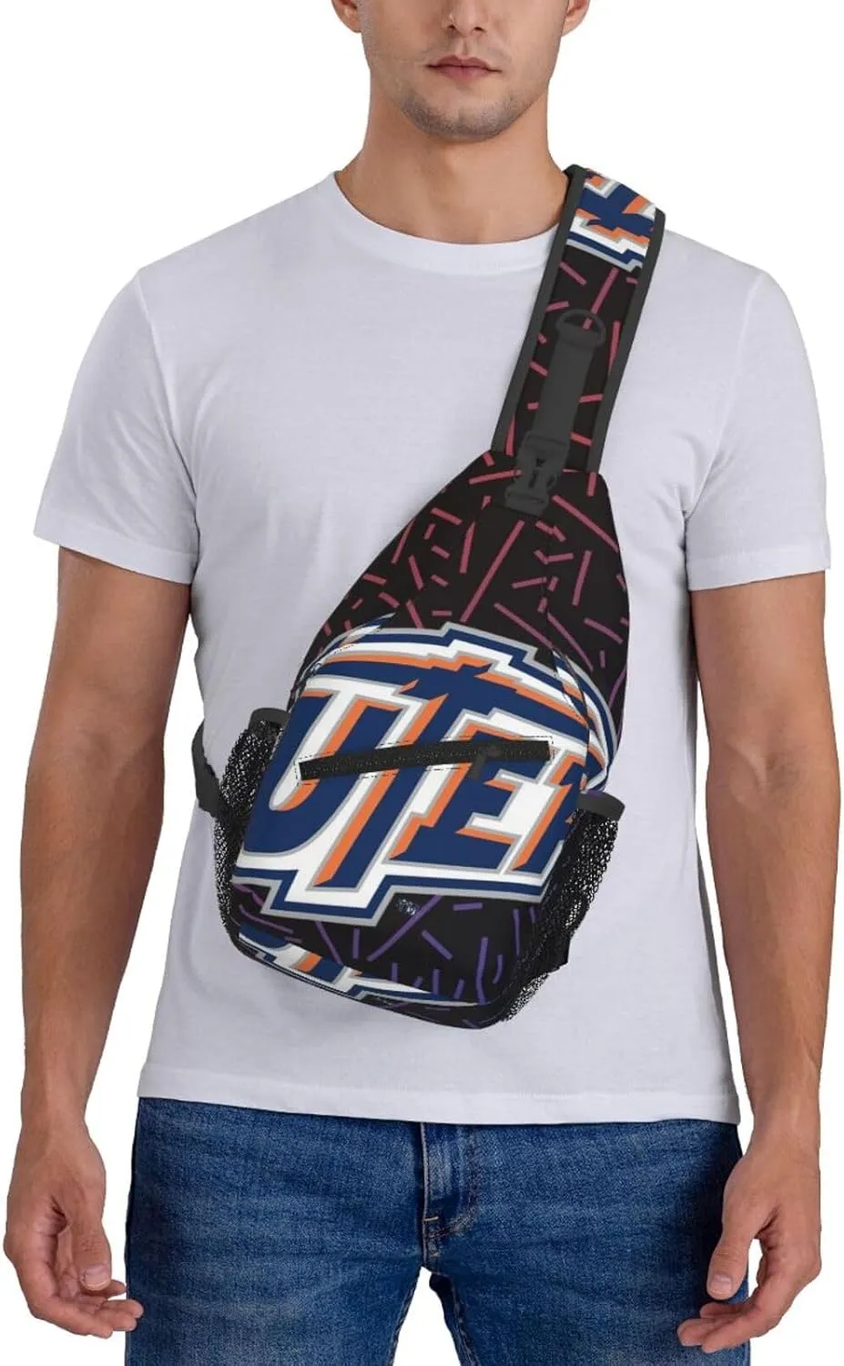 Utep Miners Crossbody For Men Women Sling Chest Bag Shoulder Bag Lightweight One Strap Backpack Multipurpose Travel Hiking Daypack