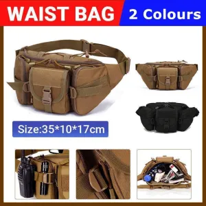 Utility Tactical Men Waist Bag Pack Pouch Military Hiking Camping Belt Bag Au
