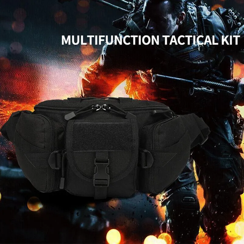 Utility Tactical Men Waist Bag Pack Pouch Military Hiking Camping Belt Bag Au