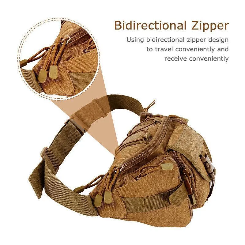 Utility Tactical Men Waist Bag Pack Pouch Military Hiking Camping Belt Bag Au