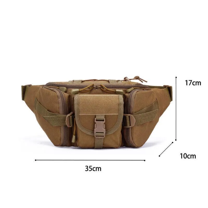 Utility Tactical Men Waist Bag Pack Pouch Military Hiking Camping Belt Bag Au