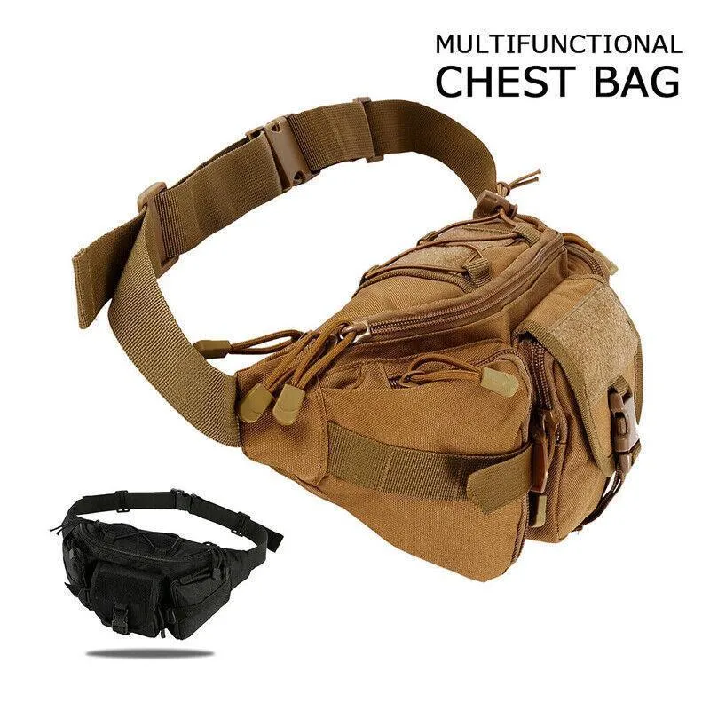 Utility Tactical Men Waist Bag Pack Pouch Military Hiking Camping Belt Bag Au