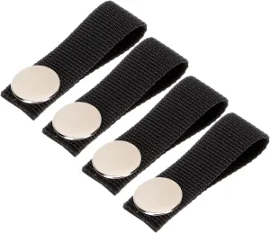 VALICLUD 20 Pcs Hockey Helmet Restraint Detachable Hockey Chin Strap Helmet Supply Nylon Webbing Sling Loop Hockey Replacement Chin Strap Led Slap Wrist Band Sports Button Polyester, 5x1.5cm, Black