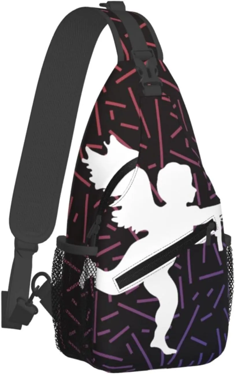 Vanilla Ice Cupid Crossbody For Men Women Sling Chest Bag Shoulder Bag Lightweight One Strap Backpack Multipurpose Travel Hiking Daypack