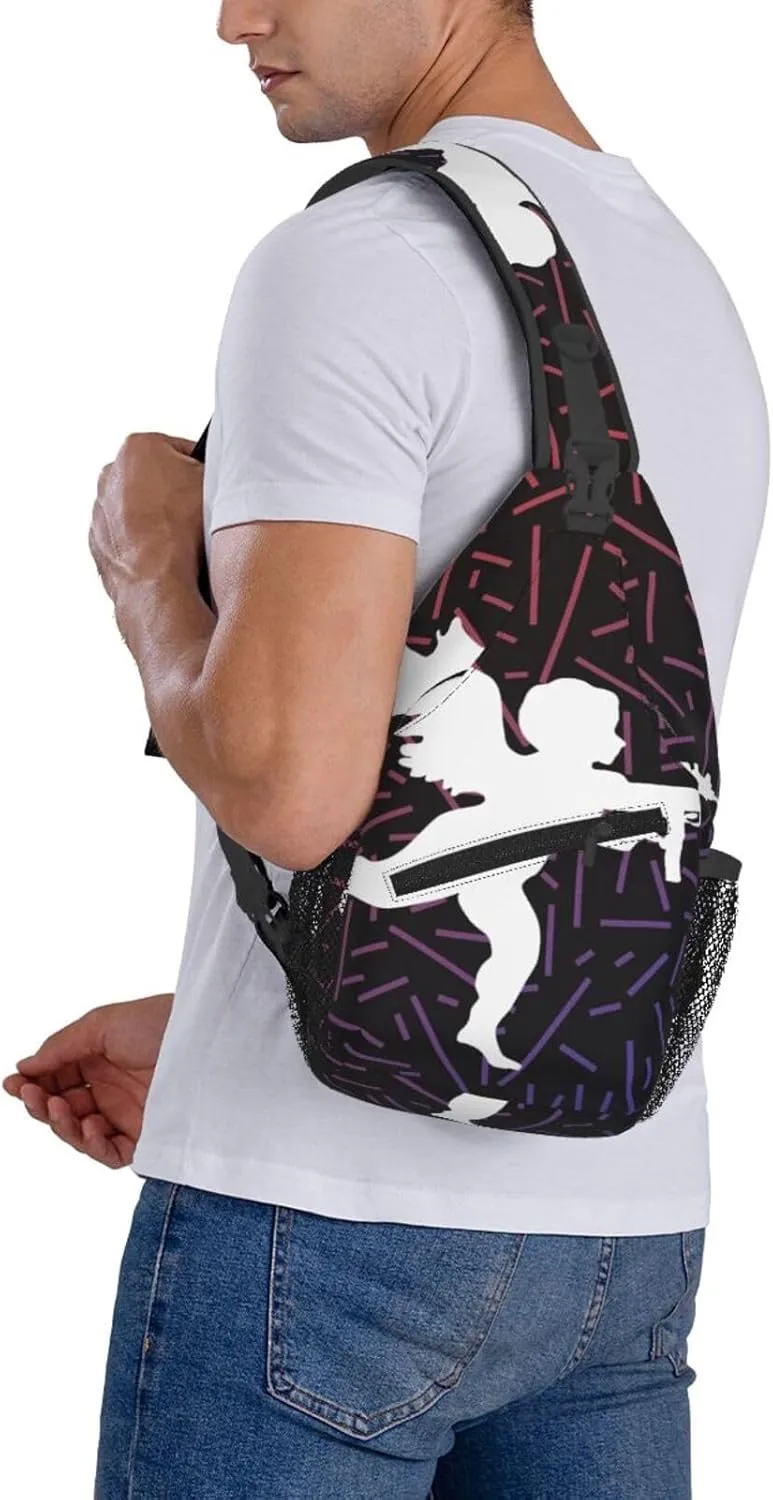 Vanilla Ice Cupid Crossbody For Men Women Sling Chest Bag Shoulder Bag Lightweight One Strap Backpack Multipurpose Travel Hiking Daypack