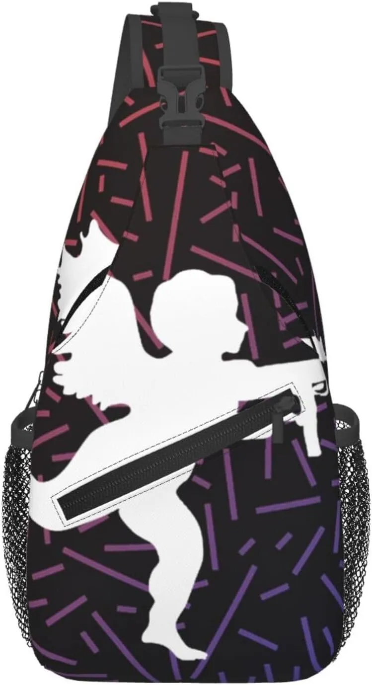 Vanilla Ice Cupid Crossbody For Men Women Sling Chest Bag Shoulder Bag Lightweight One Strap Backpack Multipurpose Travel Hiking Daypack