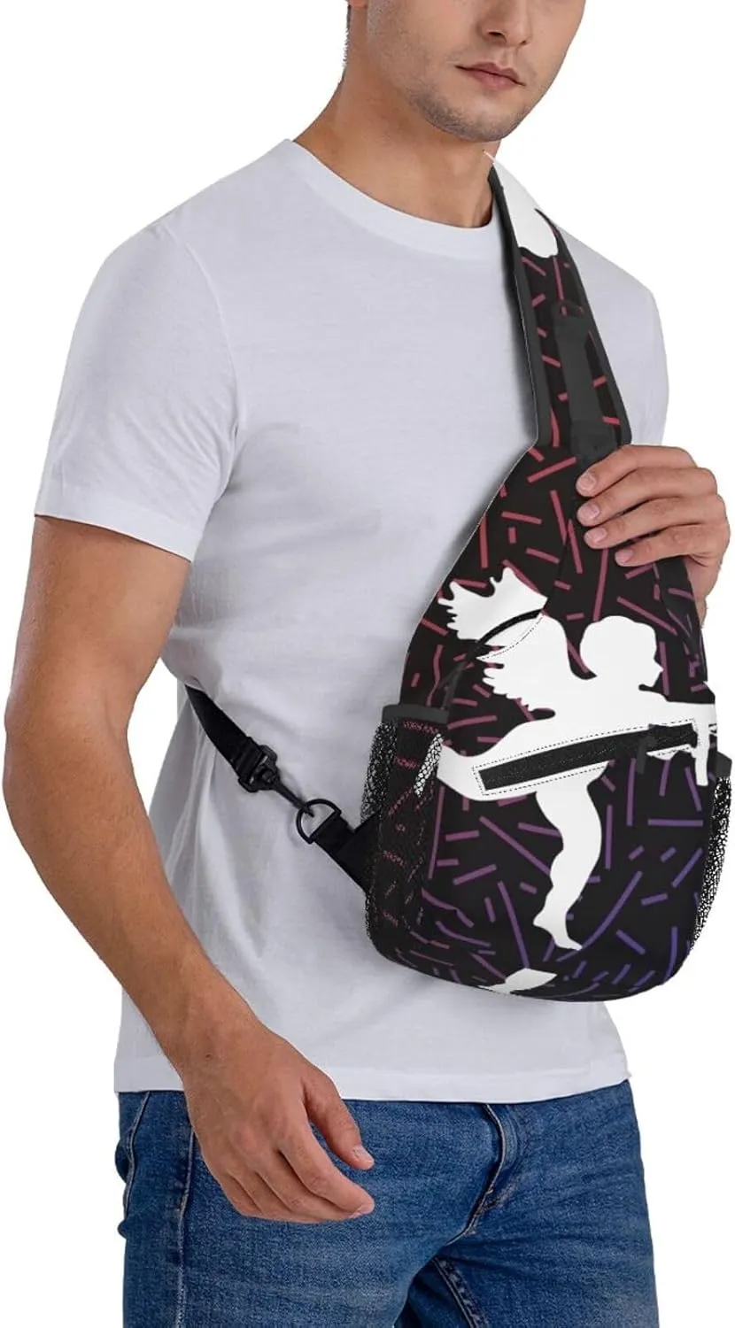 Vanilla Ice Cupid Crossbody For Men Women Sling Chest Bag Shoulder Bag Lightweight One Strap Backpack Multipurpose Travel Hiking Daypack