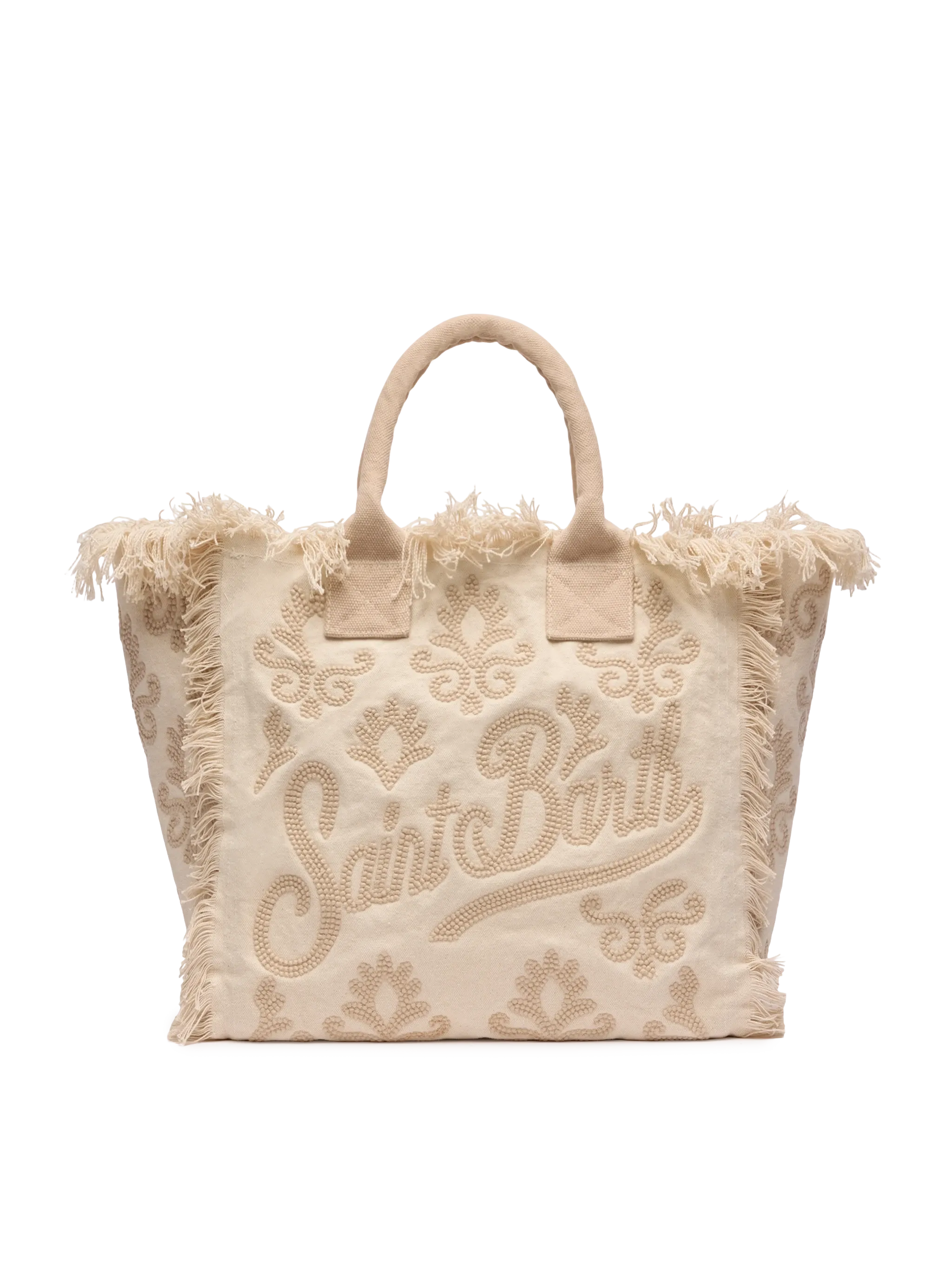 Vanity Rug white and beige cotton tote bag
