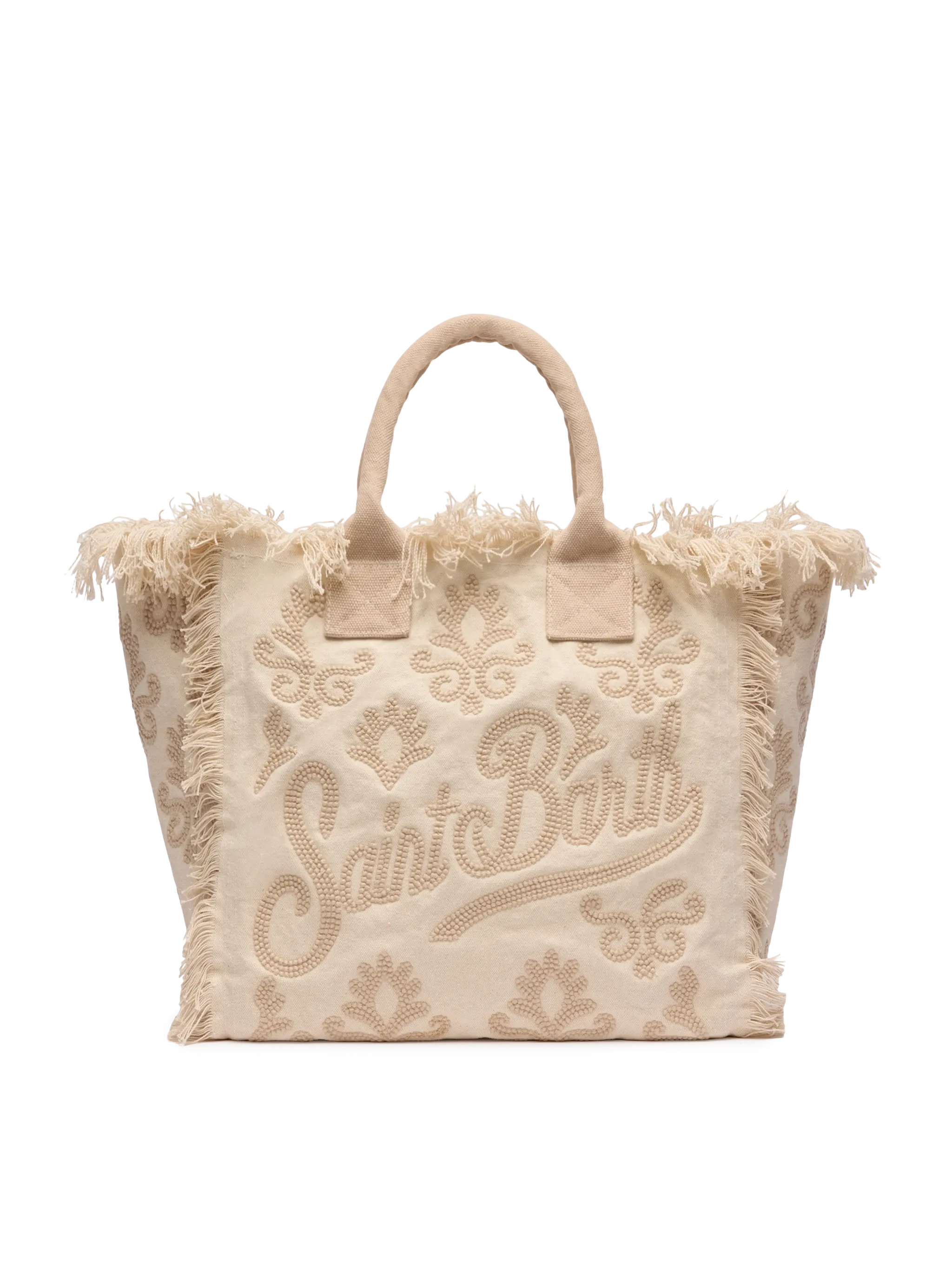 Vanity Rug white and beige cotton tote bag