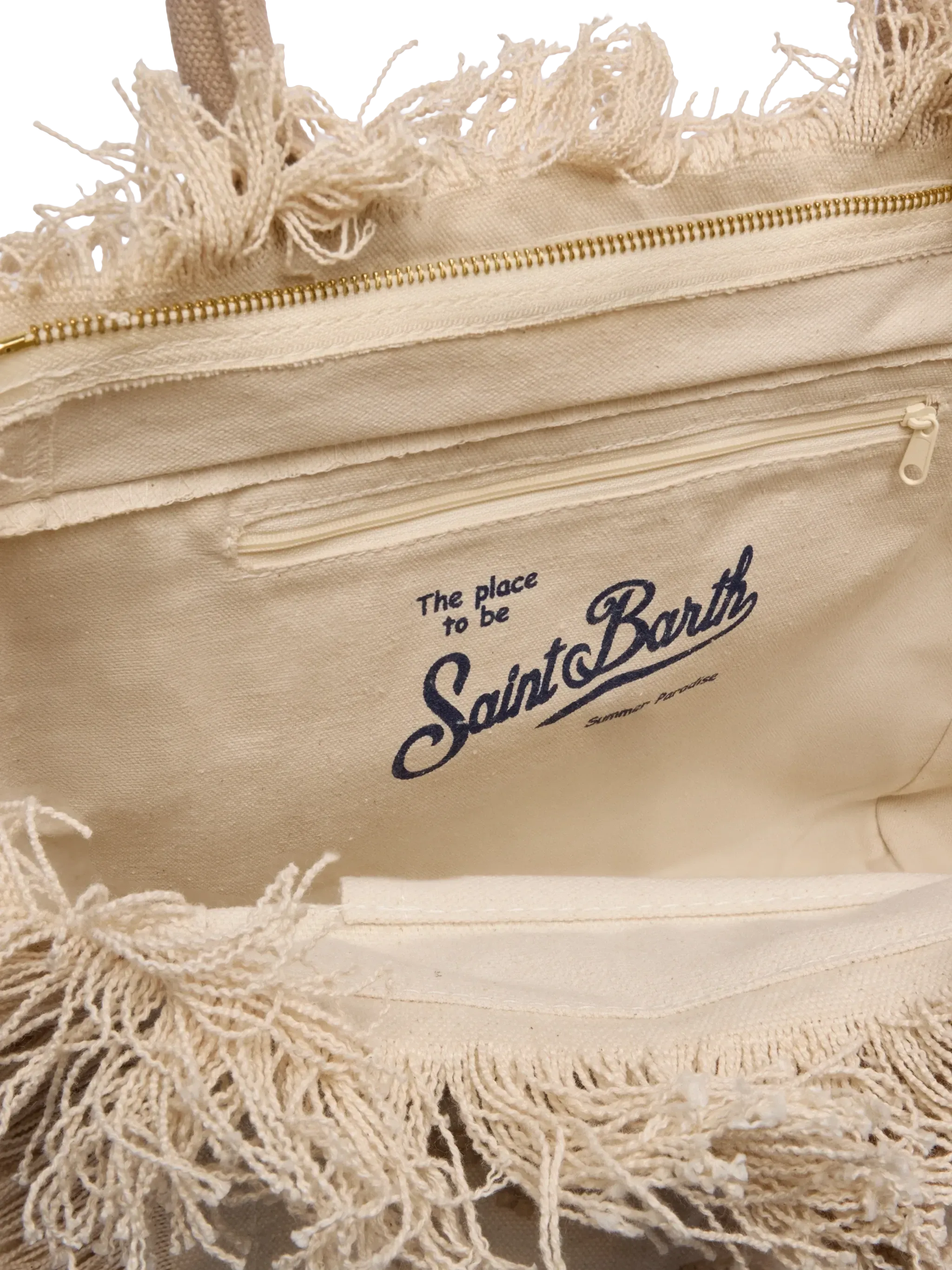 Vanity Rug white and beige cotton tote bag
