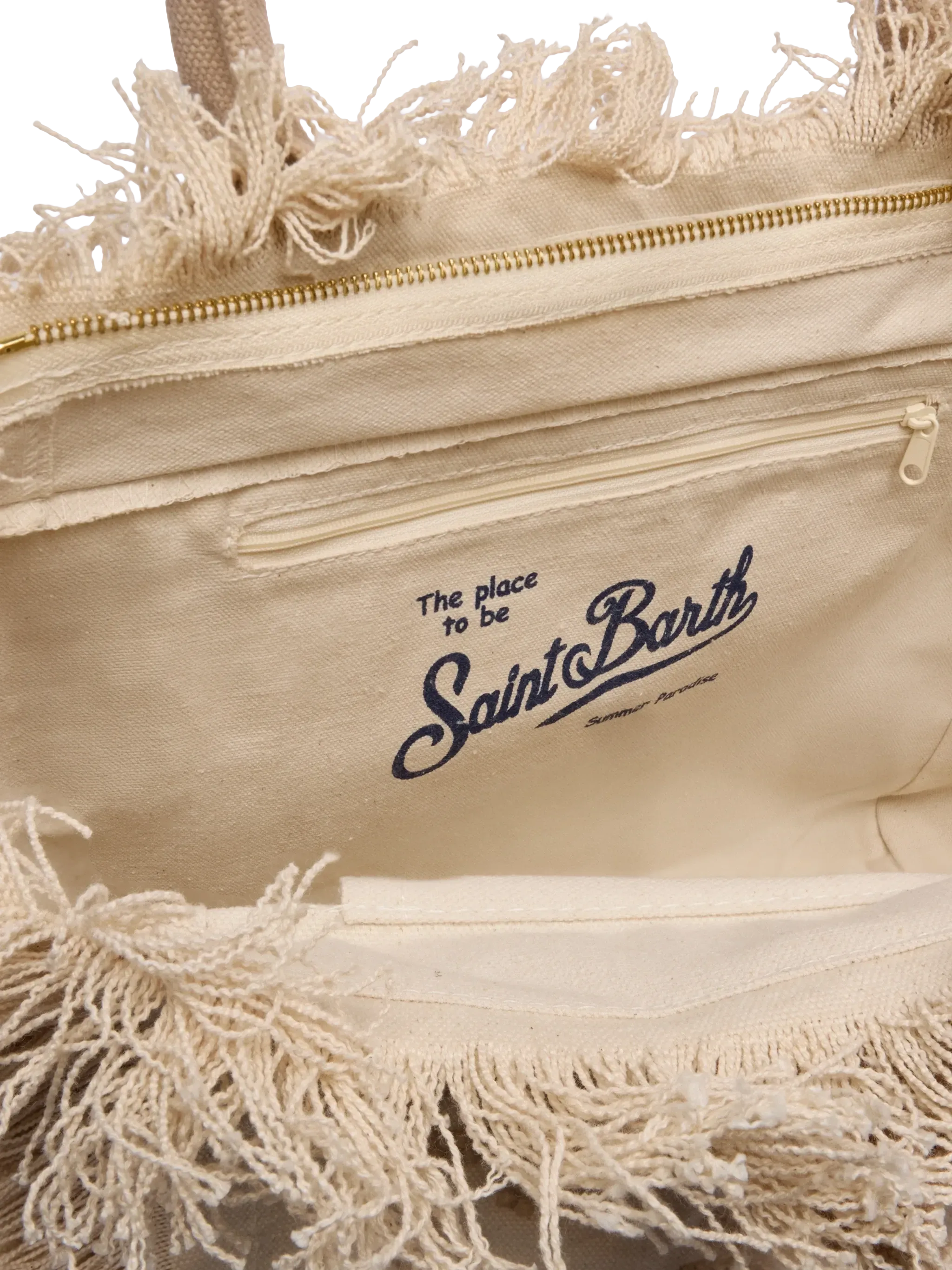 Vanity Rug white and beige cotton tote bag