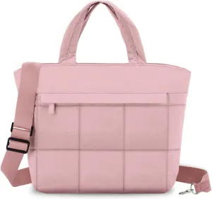 VASCHY Small Puffer Tote Bag for Women, Lightweight Mini Quilted Crossbody Cute Satchel Puffy Tote Handbag Purse for Gym