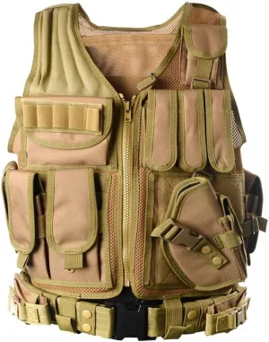 vAv YAKEDA Tactical Vest Outdoor Breathable CS Game Airsoft Vest Adjustable for Adults