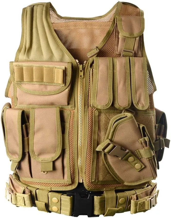 vAv YAKEDA Tactical Vest Outdoor Breathable CS Game Airsoft Vest Adjustable for Adults