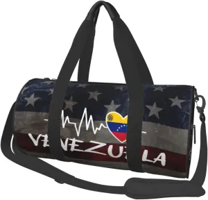 Venezuela Heartbeat Duffel Bag Gym Bag Travel Sports Tote Large Foldable Beach Swim Yoga6