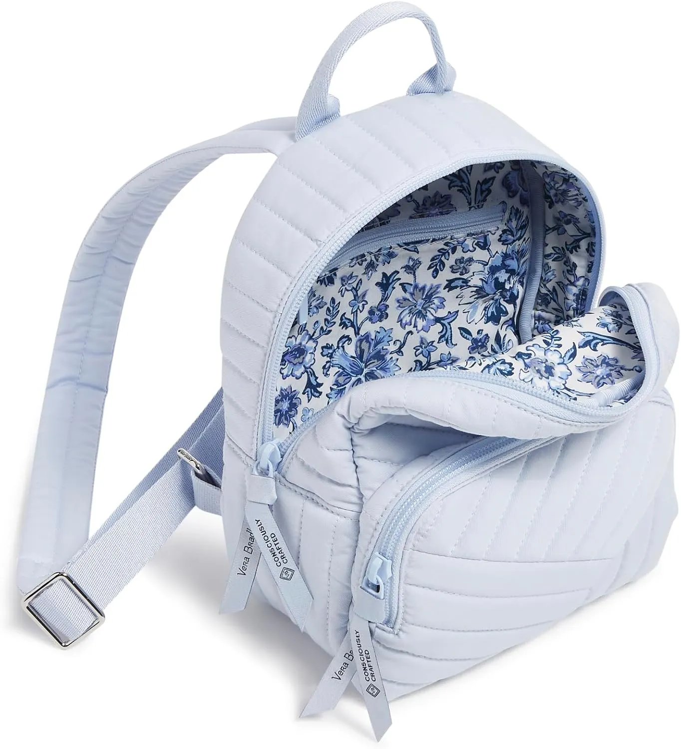 Vera Bradley Cotton Mini Backpack Purse, Morning Glory
