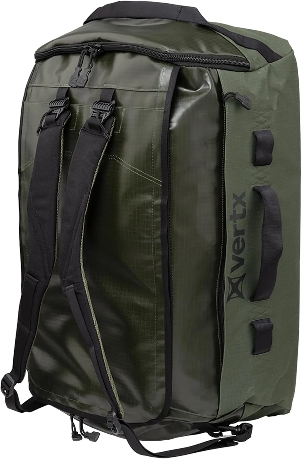 Vertx RLT Tactical Travel Duffel Bag Backpack for Men and Women, Compatible with Vertx Tactigami for Survival EDC Gear, CCW Concealed Carry, Hunting Luggage, 80L, OD Green