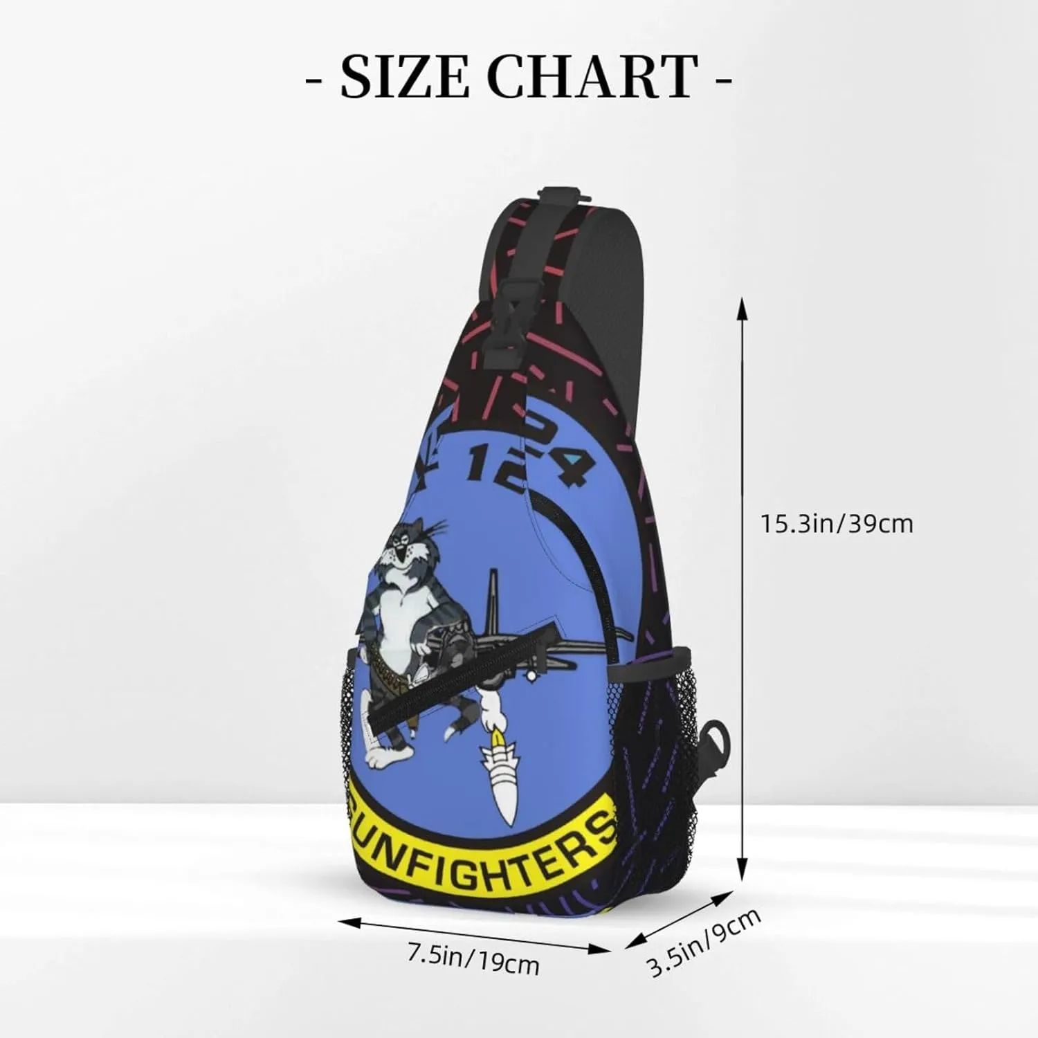 Vf 124 Gunfighters Crossbody Backpack For Men Women Sling Shoulder Dachshunds Dog Chest Bag Lightweight One Strap Multipurpose Travel Hiking Daypack