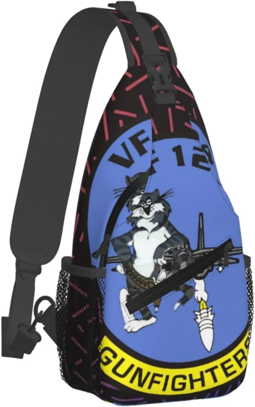Vf 124 Gunfighters Crossbody Backpack For Men Women Sling Shoulder Dachshunds Dog Chest Bag Lightweight One Strap Multipurpose Travel Hiking Daypack