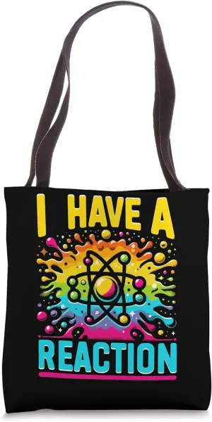 Vibrant Science Reaction Atomic Structure Tote Bag