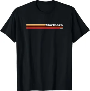 Vintage 1980s Graphic Style Marlboro New Jersey T-Shirt