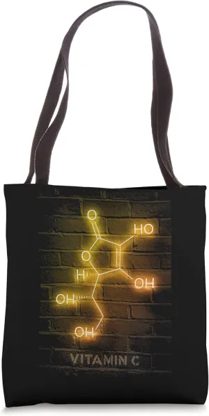 vitamin c molecule composition chemical structure Tote Bag