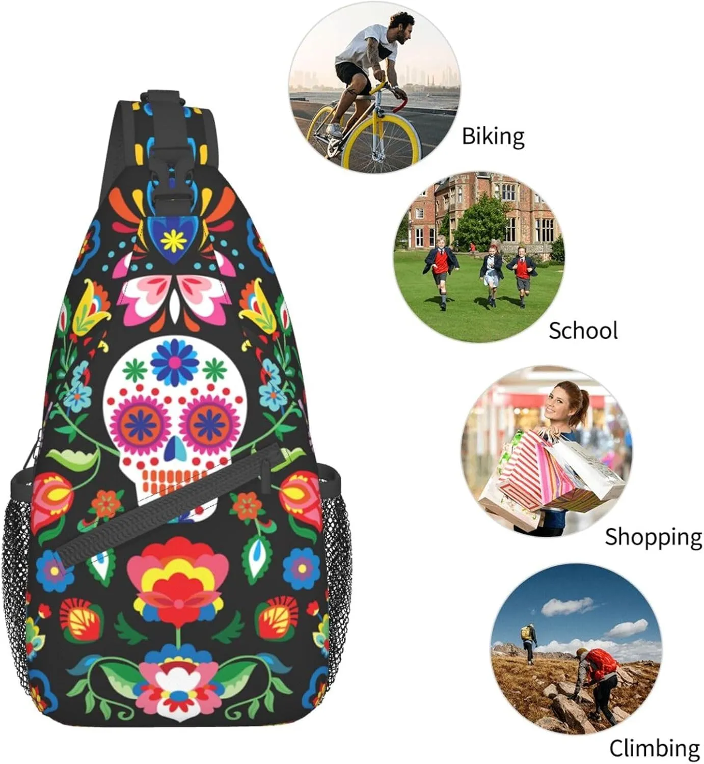 VOOHDDY Sling Bag For Women Men Travel Hiking Backpack Crossbody Shoulder Chest Bags Casual Daypack Sport