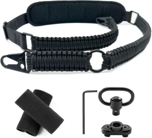 VVAAGG Paracord Sling with Shoulder Pad and QD Sling Mount, 2 Point QD Sling