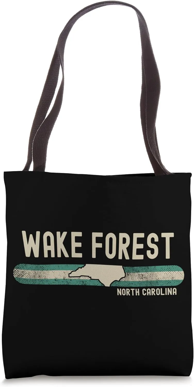 Wake Forest NC | North Carolina | Travel & 80s Style Tote Bag