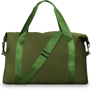 WALNEW Travel Duffle Bag for Women - Water-resistant Duffle Bag with Wet Pocket, Carry On Personal Item Travel Bag, Weekender Overnight Bag, Hospital Bag for Women Labor Delivery, Green
