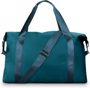 WALNEW Travel Duffle Bag for Women - Water-resistant Duffle Bag with Wet Pocket, Carry On Personal Item Travel Bag, Weekender Overnight Bag, Hospital Bag for Women Labor Delivery, Peacock Blue