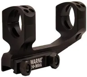 WARNE LRSKEL34TW 20MOA, Extended Skeletonized 34mm MSR Mount, in-Built 20MOA, Steel Threaded Inserts, Black