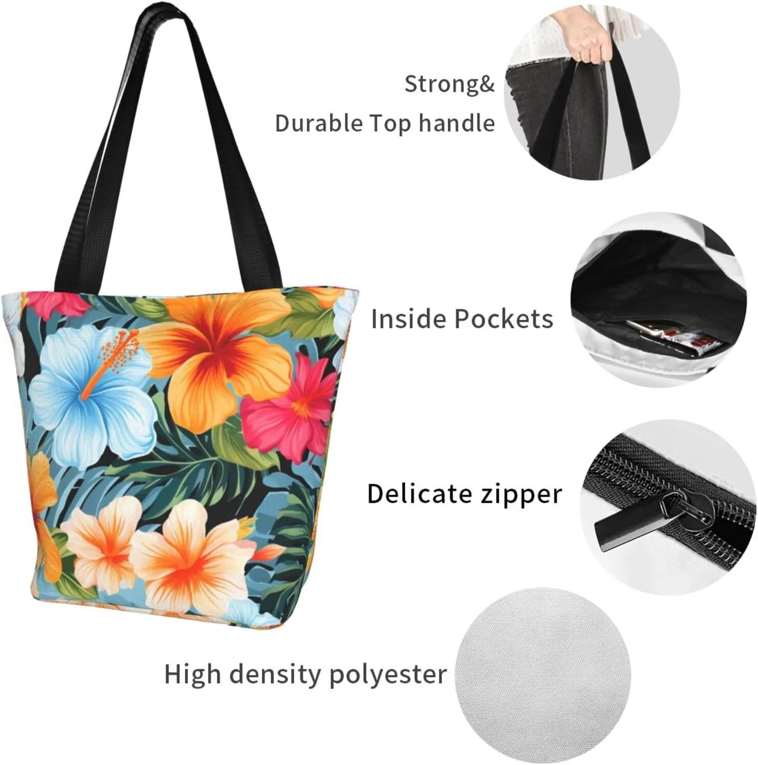 Watermelon Watermelon Seeds Women's Tote Bag Lightweight Shopping Handbag Travel Shoulder Bag With Zipper