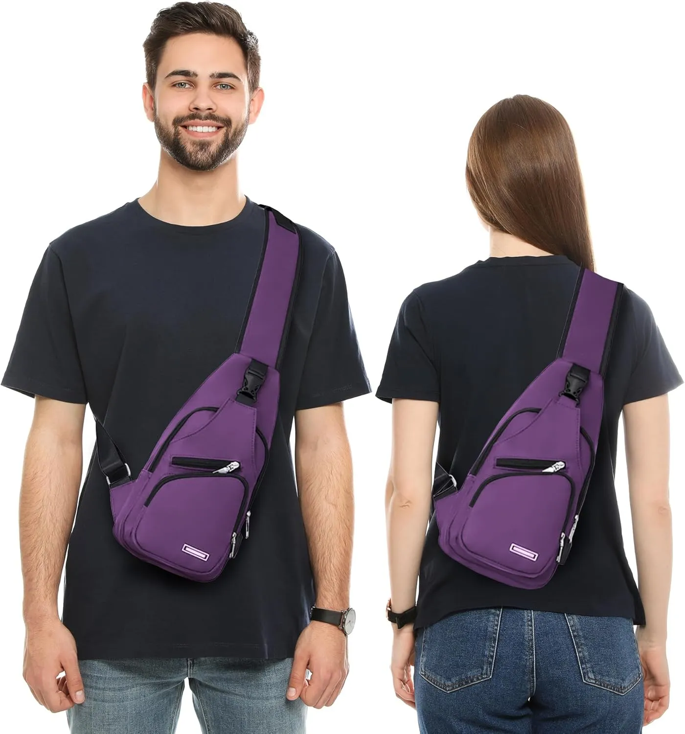 Waterproof Sling Bag Crossbody Backpack for Men Women Sling Backpack Hiking Daypack Multipurpose Cross Body Chest Bag