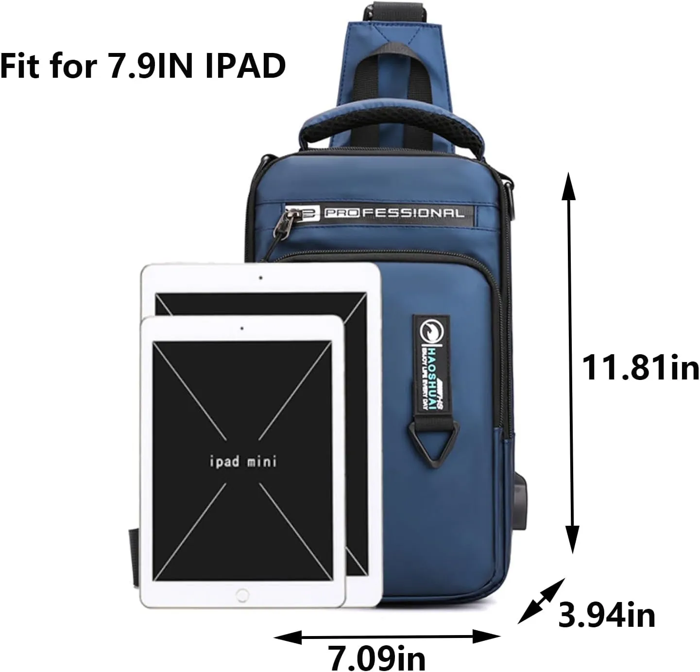 Waterproof Sling Bag for Men and Women,Chest Bag Shoulder Backpack Crossbody Backpack Hiking Daypack Travel Backpack(Blue)