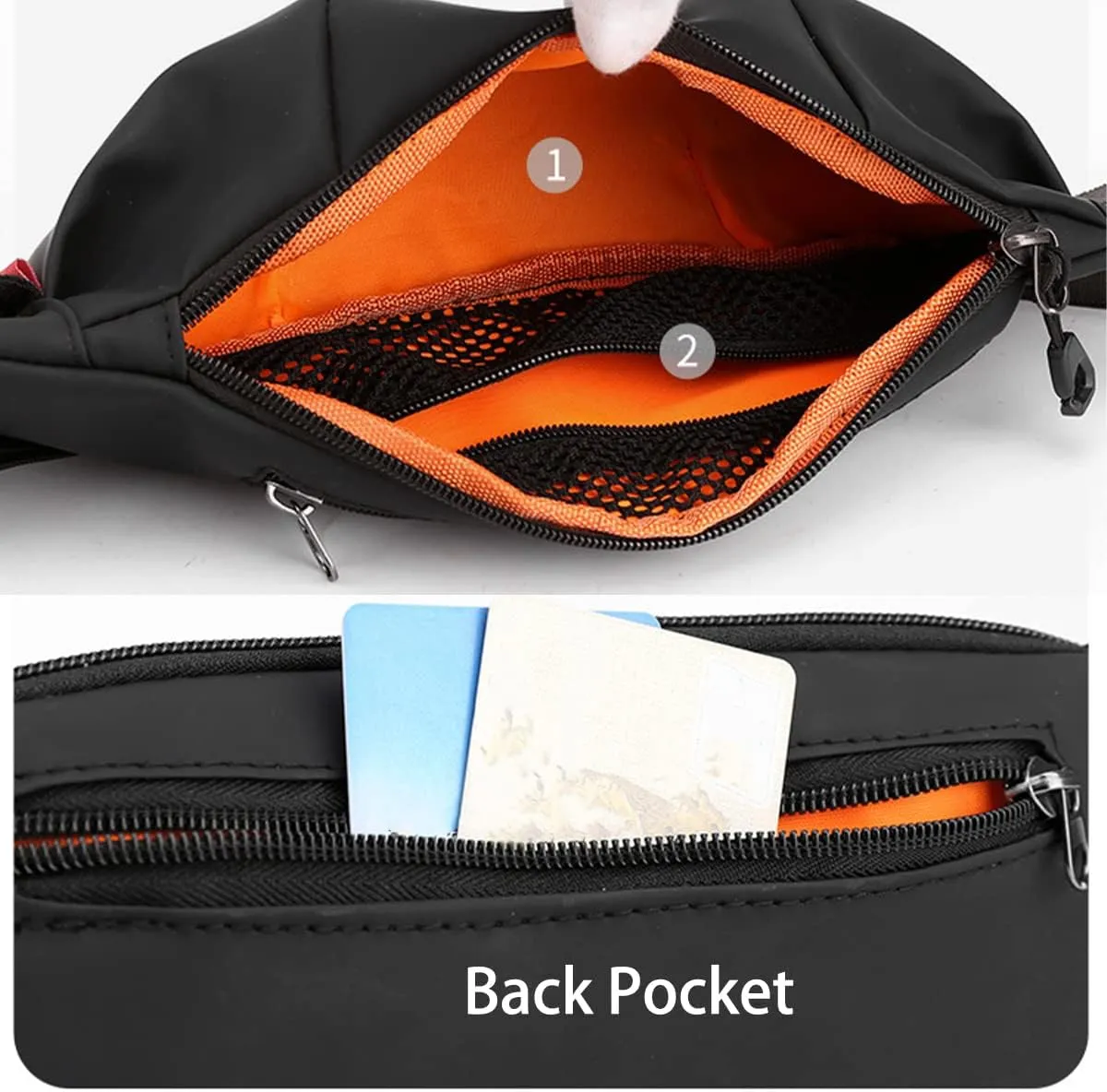 Waterproof Sling Bag Travel Waist Bag for Man Woman Lightweight Crossbody Shoulder Backpack for Biking Hiking Work