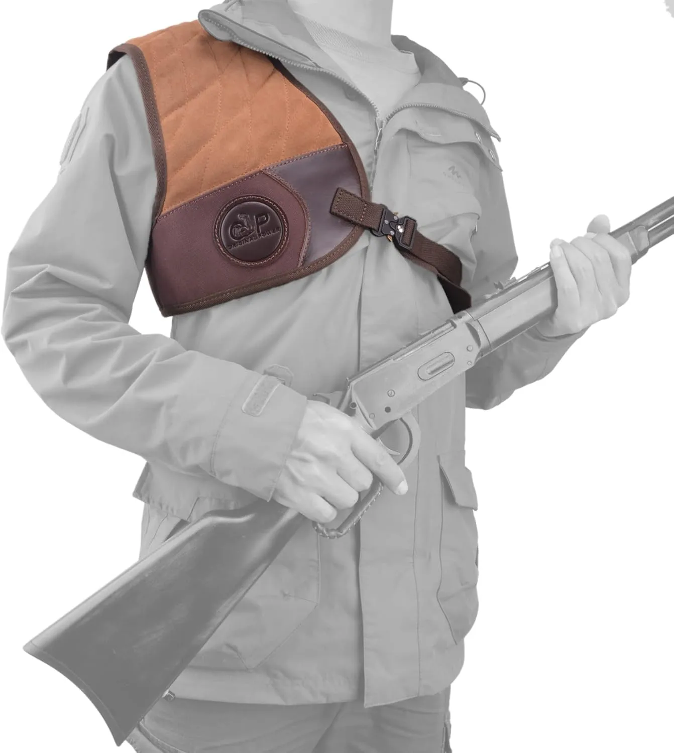 WAYNE'S DOG Leather Canvas Shooting Recoil Shields with Durable Construction, Solid Fit and Padding for Range, Shooting, Hunting