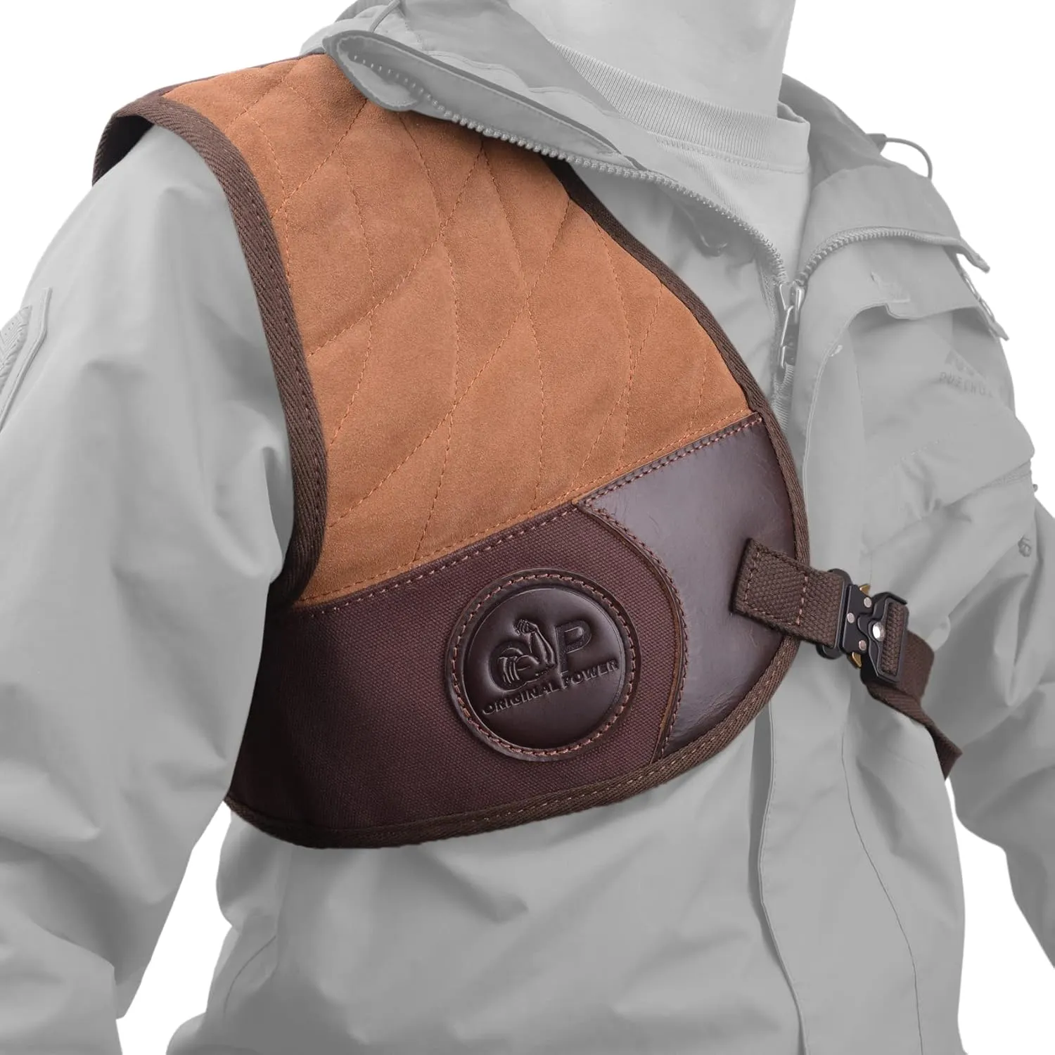 WAYNE'S DOG Leather Canvas Shooting Recoil Shields with Durable Construction, Solid Fit and Padding for Range, Shooting, Hunting