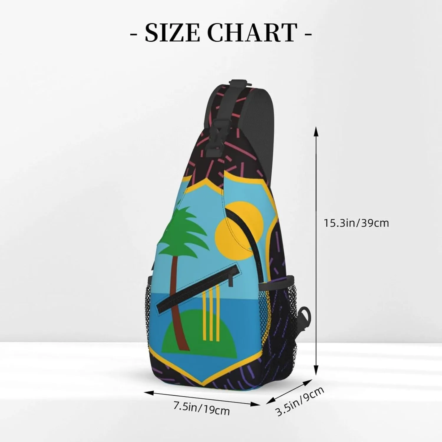 West Indies Small Crossbody Backpack Sling Bag For Men Women Mini One Shoulder Chest Bags Gym Sport Travel Hiking Daypack