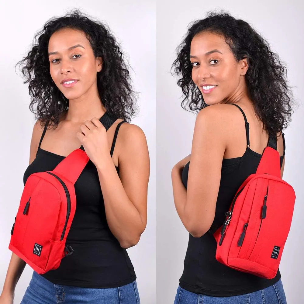 WESTEND Crossbody Canvas Sling Bag Backpack with Reversible Strap