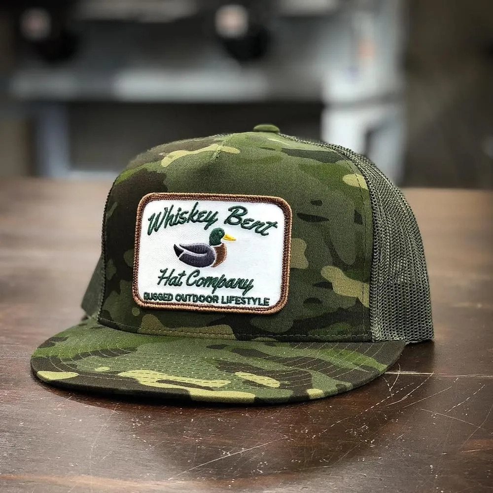 WHISKEY BENT HAT CO. Green Head Adjustable Snapback Outdoor Lifestyle Duck Hat