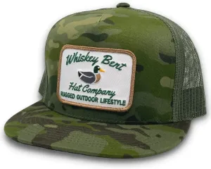WHISKEY BENT HAT CO. Green Head Adjustable Snapback Outdoor Lifestyle Duck Hat