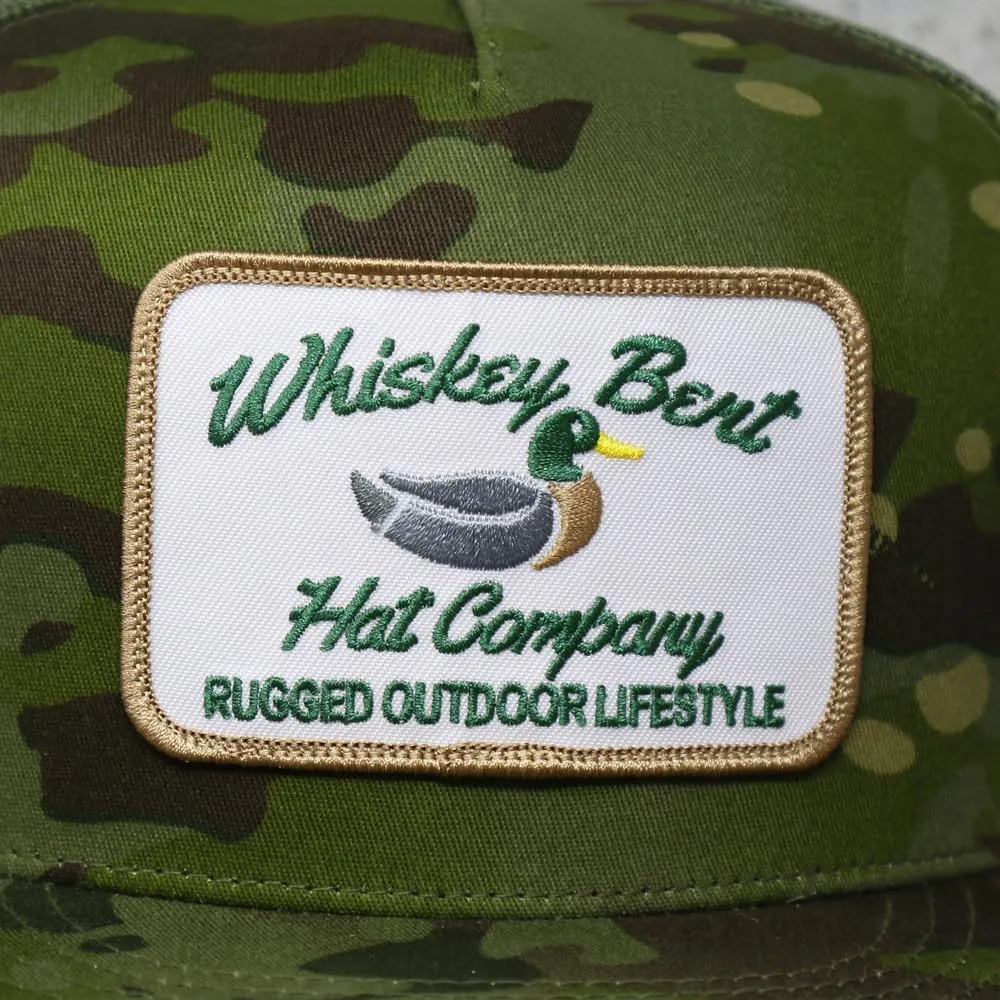WHISKEY BENT HAT CO. Green Head Adjustable Snapback Outdoor Lifestyle Duck Hat