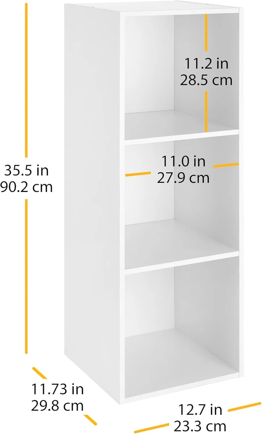 Whitmor 3 Cube Organizer, White