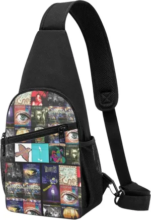 Widespread Music Panic Backpack Crossbody Sling Bag Daypack Fanny Pack Cross Body Bag for Men and Women Chest Bag Travel Hiking Daypack
