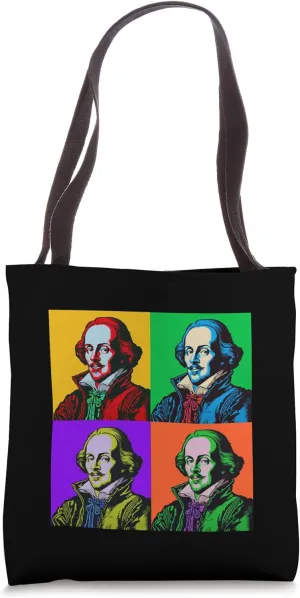 William Shakespeare 1960s Pop Art Tote Bag